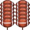 Football Balloons Football Rugby Shaped Aluminum Foil Balloons for Sport Themed Rugby Birthday Party Decor, 26 Inch(12 Pieces)